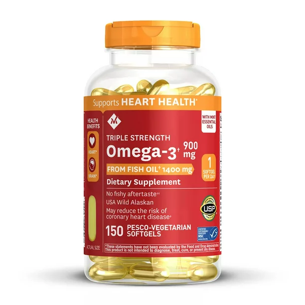 MEMBER'S MARK TRIPLE STRENGTH OMEGA-3 900MG/1400MG FISH OIL*150SOFTGELS 56224