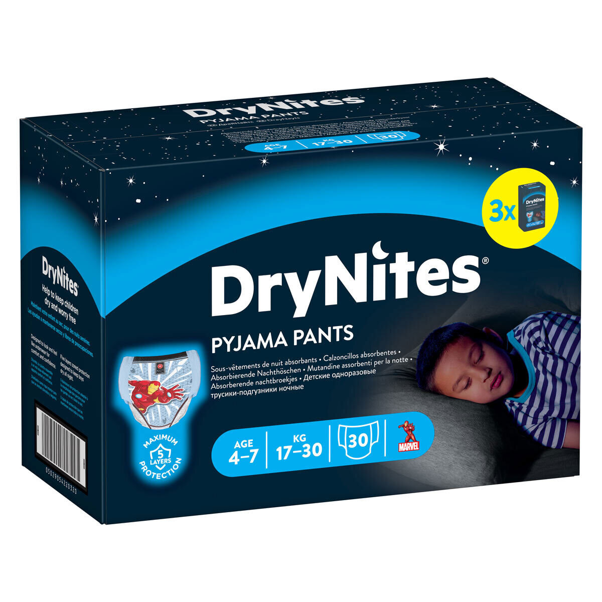 HUGGIES DRYNITES BOY 4-7 10PK 52221