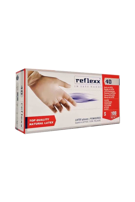 LATEX POWDERED DISPOSABLE GLOVES( SMALL X100 ) 35957