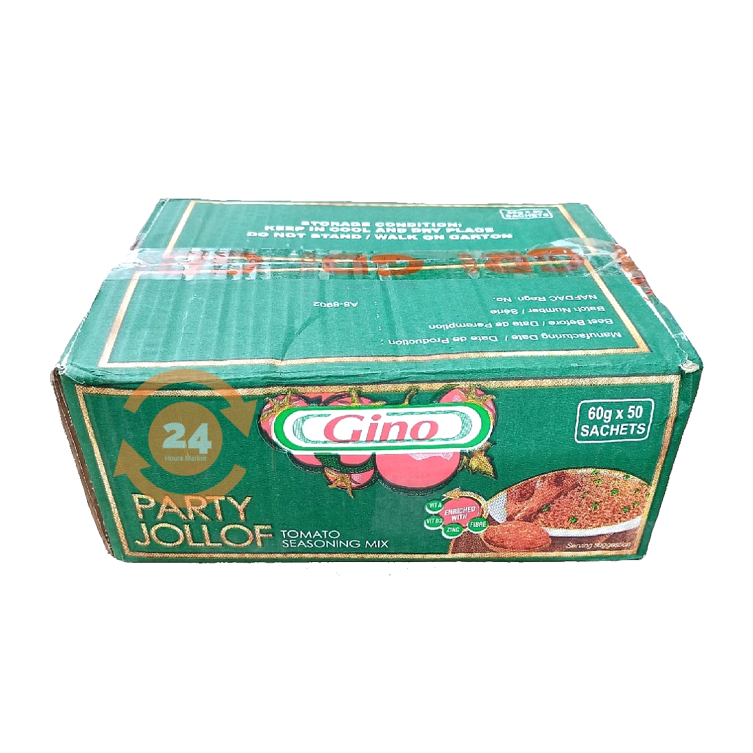 Gino Party Jollof Tomato Seasoning Mix - 50 Sachets(A Carton) 49445