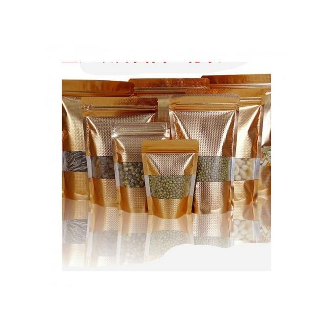 100pcs Resealable Packaging Pouch(Gold) 36888