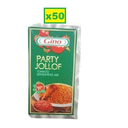 Gino Party Jollof Tomato Seasoning Mix - 50 Sachets(A Carton) 49442