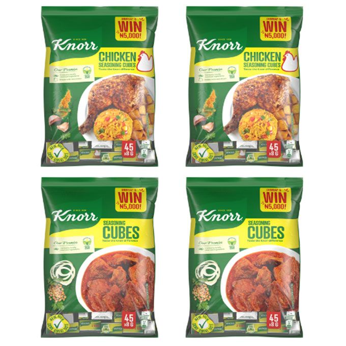 Knorr Double Pack Seasoning Cubes (2 Chicken & 2 Beef) 8g x 45 50958