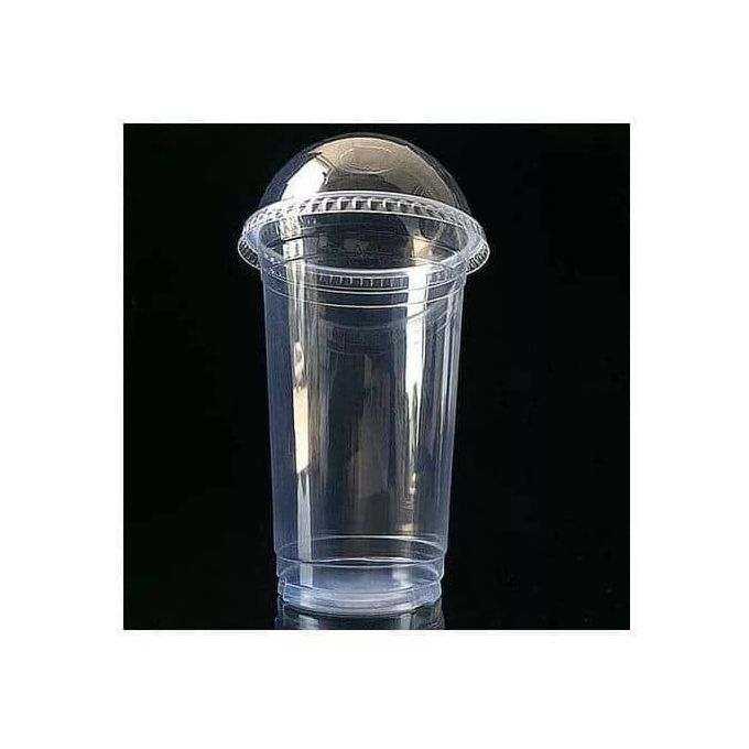 50 Big Disposable Smoothie Cups With Dome Lid - 16OZ 36903