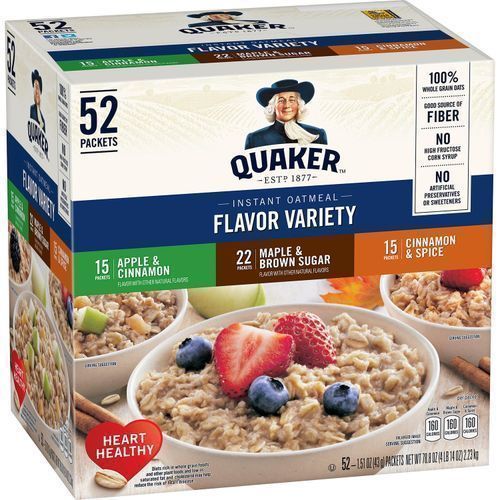 Quaker Instant Oatmeal Variety Pack 52packets 52362