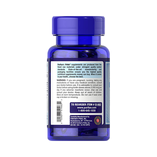 PURITAN'S PRIDE BIOTIN 10,000MCG x 50 SOFTGELS 33961