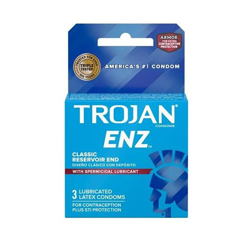 TROJAN-ENZ SPERMICIDAL LUBRICANT CONDOM*3 62271
