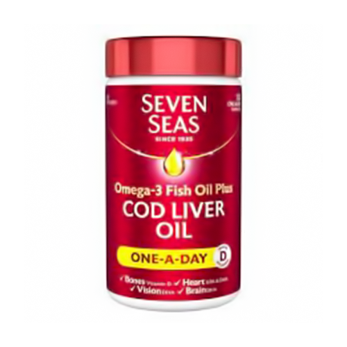 SEVEN SEAS COD LIVER OIL ONCE A DAY PURE *60CAPSULES 62837