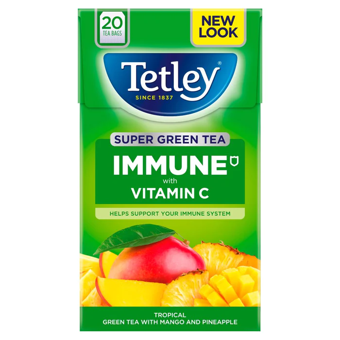 TETLEY SUPERGREEN BOOST IMMUNE MANGO/PINE TEA 53585