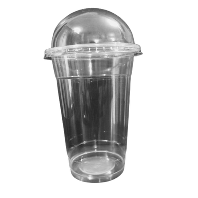 50 Big Disposable Smoothie Cups With Dome Lid - 16OZ 36901