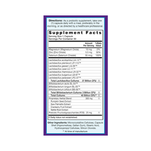 PROSTA-PROBIO MENS / PROBIOTIC 40 BILLION CFU *30 CAPSULES