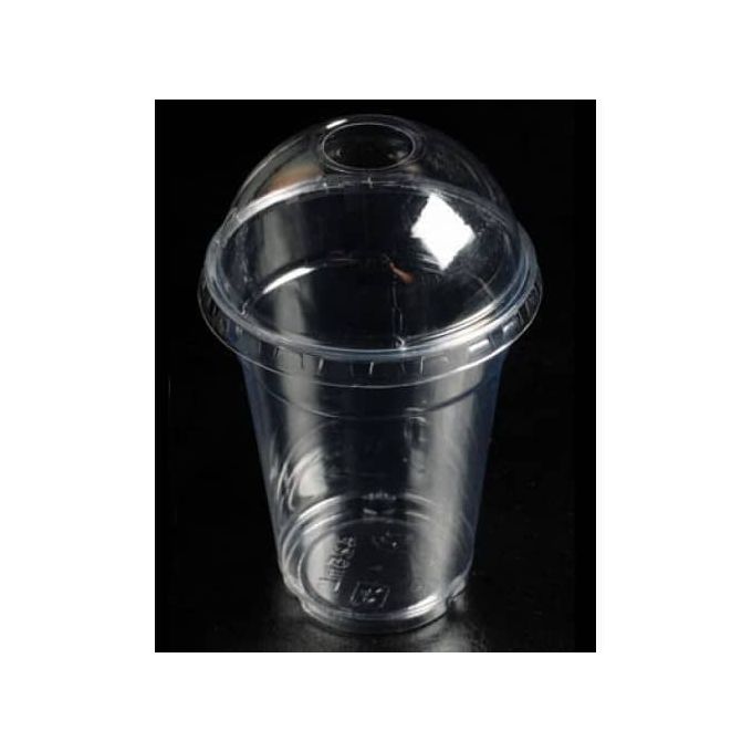 50 Big Disposable Smoothie Cups With Dome Lid - 16OZ 36899