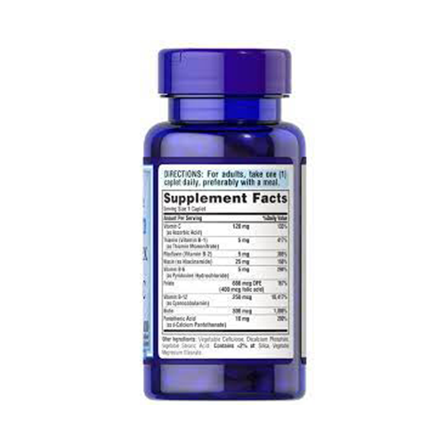 PURITAN'S PRIDE VITAMIN B-COMPLEX + VITAMIN C *100 CAPLETS 62584