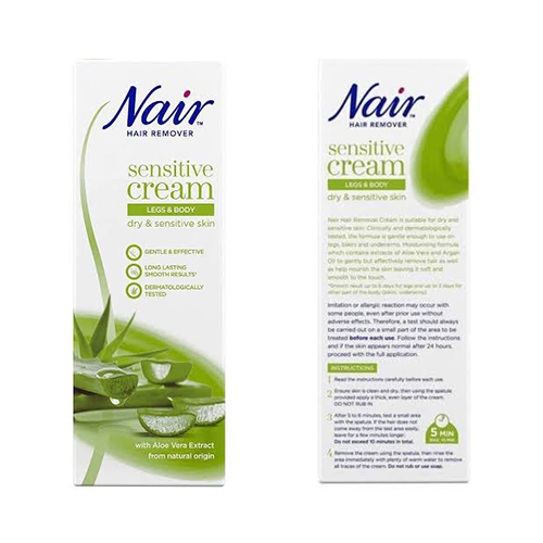NAIR SENSITIVE CREAM LEG & BODY HAIR BODY REMOVER 63701