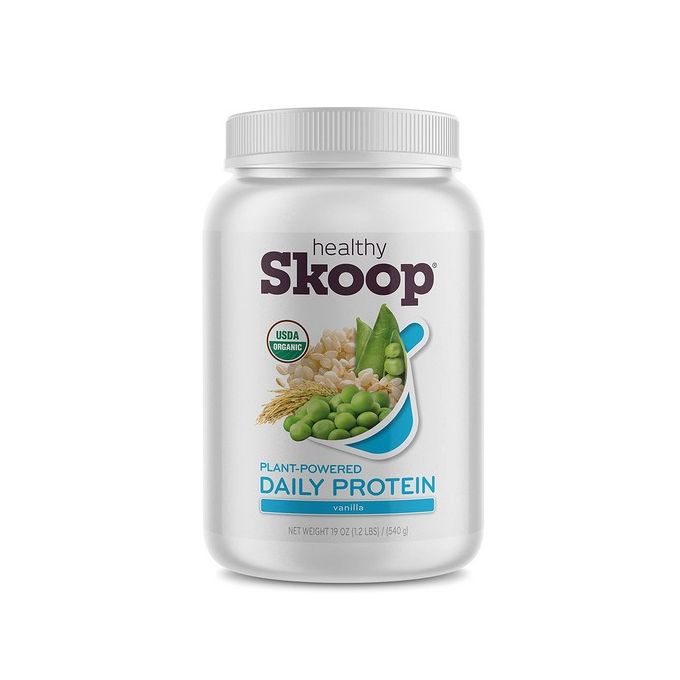 healthy Skoop Organic Daily Protein W Brown Rice & Pea Protein 540g 1.2lb 52689