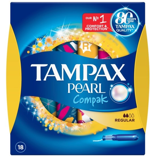 TAMPAX COMPAK PEARL REGULAR 18S TAMPON 53394
