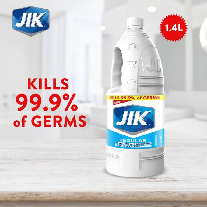 Jik Bleach (Stain Remover & Germs Killer) - 1.4 Ltrs - Pack Of 2 48639