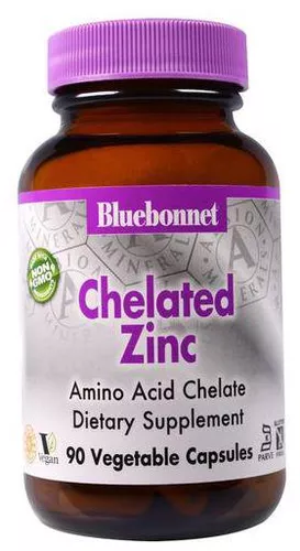 BLUEBONNET CHELATED ZINC *90VEGETABLE CAPS 55510