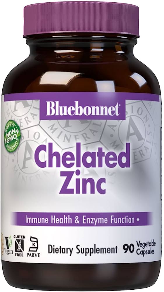 BLUEBONNET CHELATED ZINC *90VEGETABLE CAPS 55507