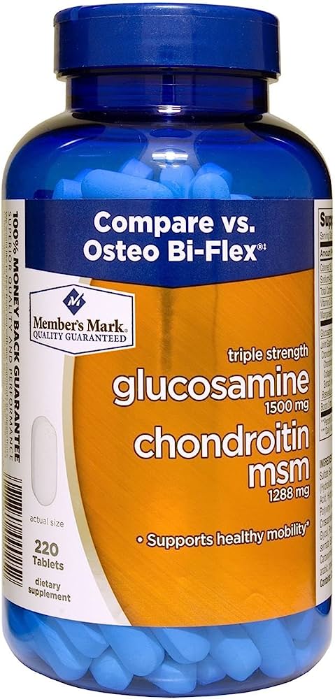 MEMBER'S MARK TRIPLE STRENGTH GLUCOSAMINE/CHONDROITIN MSM COMPLEX *220TABS 55267