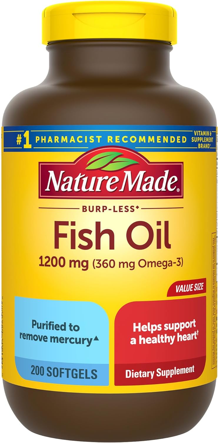 NATURE MADE FISH OIL 1200/360 OMEGA-3*200SOFTGELS 64979