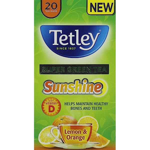 TETLEY SUPERGREEN BOOST IMMUNE LEMON/ORANGE TEA 53903