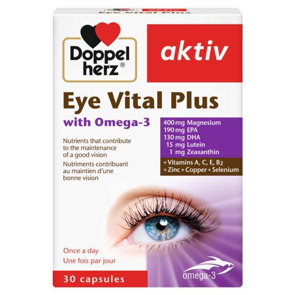 DOPPELHERZ AKTIV EYE VITAL PLUS OMEGA 3 *30CAPSULES 55738