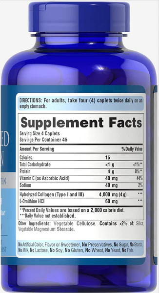 PURITAN'S PRIDE HYDROLYZED COLLAGEN 1000MG x180 36464