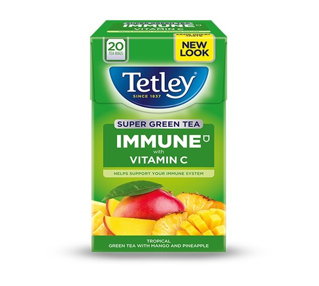TETLEY SUPERGREEN BOOST IMMUNE MANGO/PINE TEA 53580