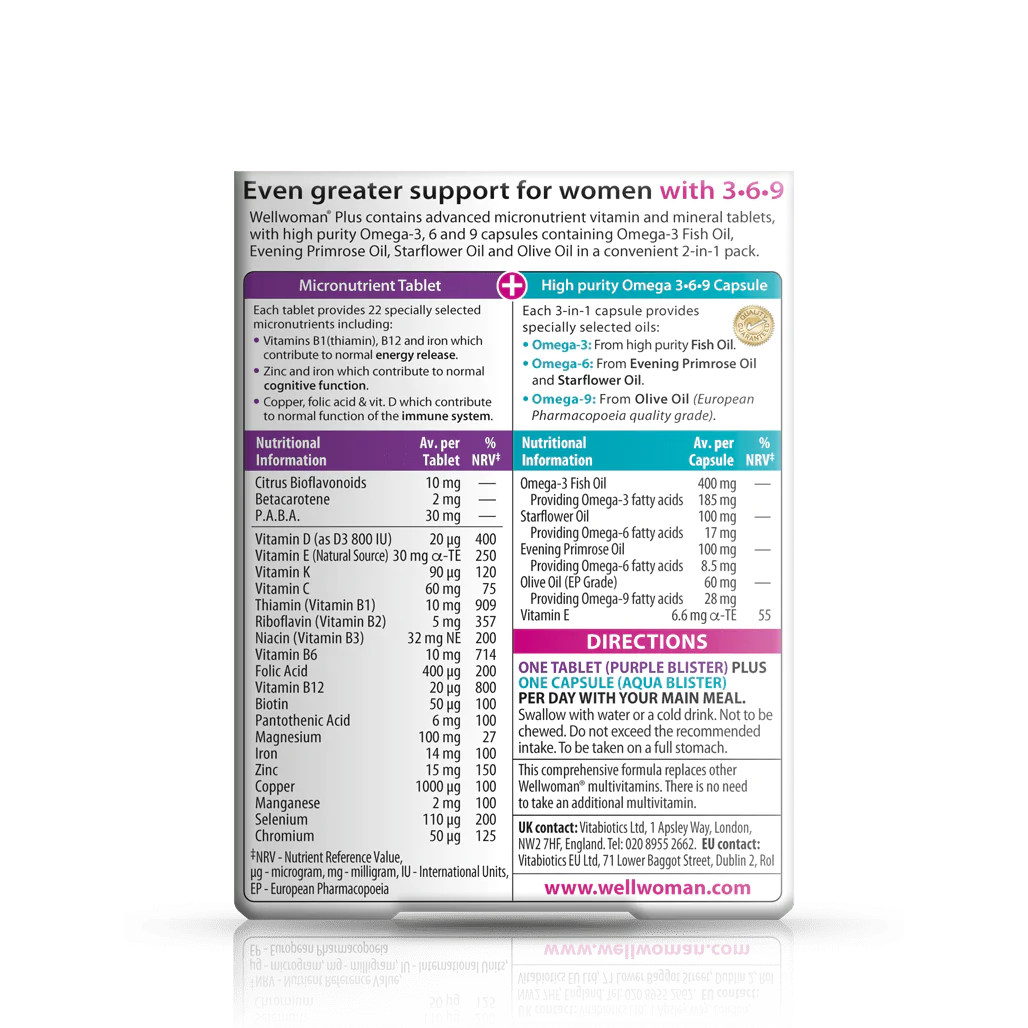 WELLWOMAN PLUS OMEGA 3-6-9 TABS 36261