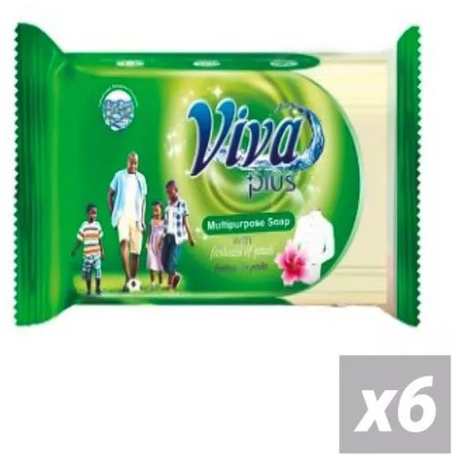 VIVA Multipurpose Soap With Freshness Of Petals (packs Of 6) - 250g