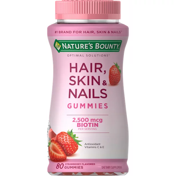 NATURE'S BOUNTY HAIR,SKIN&NAIL BIOTIN 2500MCG *80GUMMIES MIXED BERRY 55110