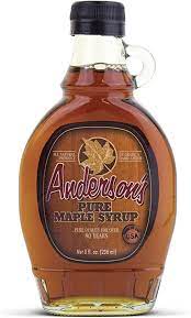 ANDERSON'S Organic Pure Maple Syrup 8 Oz 236ml Grad A Dark 37084