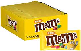 M&MS PEANUT STD BAG 45G X 24 PIECES 50554