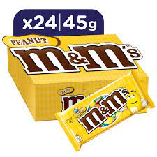 M&MS PEANUT STD BAG 45G X 24 PIECES 50559