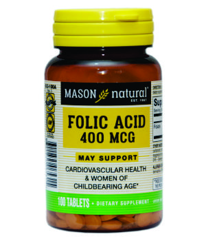 MASON FOLIC ACID 400MCG *100 TABLETS 55652