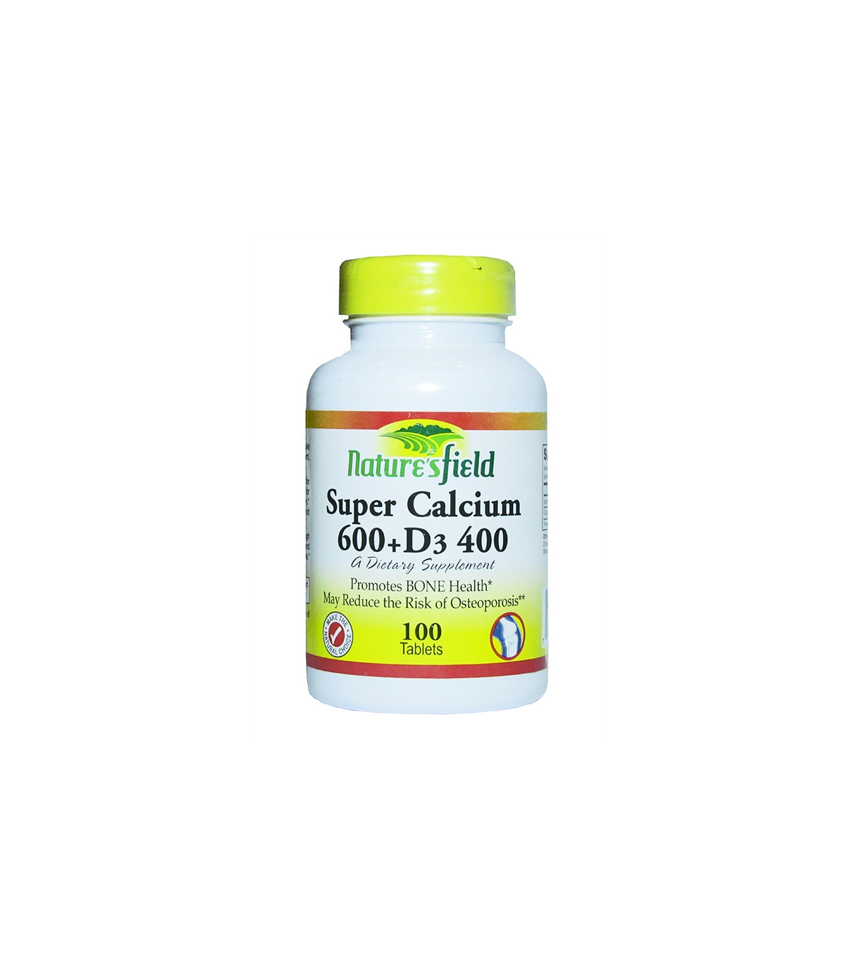 NATURE'S FIELD SUPER CALCIUM 600+D3 400 *100 TABLETS 55457