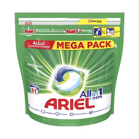 ARIEL COLOUR ALL IN 1 PODS WASHING LIQUI 45CL 37164