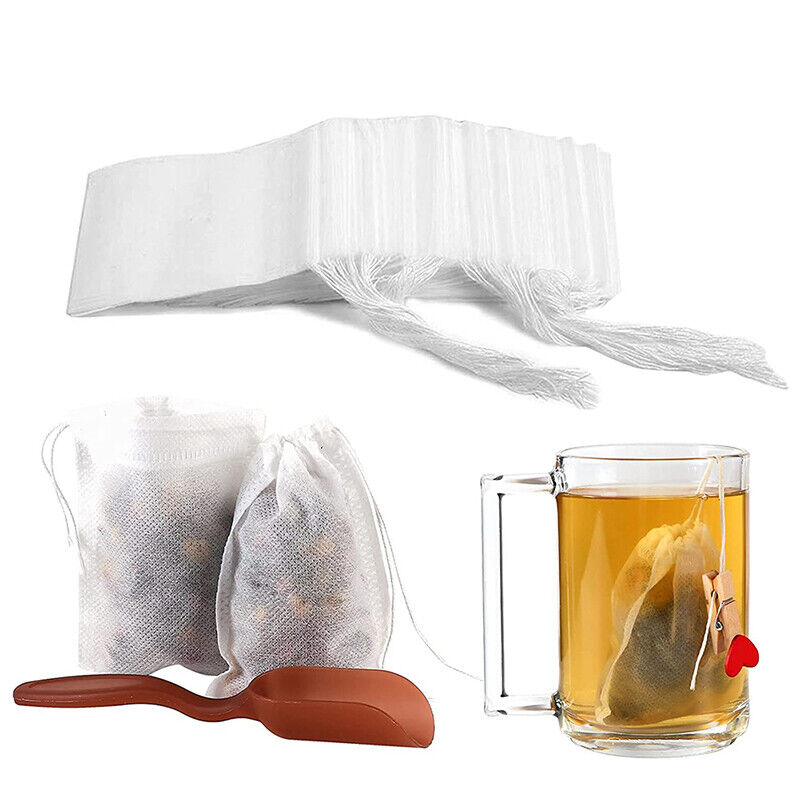 500 Disposable Empty Tea Bags Tea Infuser Drawstring 36543