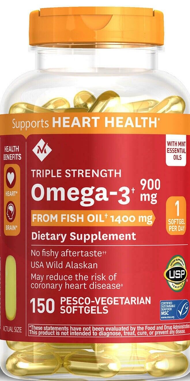 MEMBER'S MARK TRIPLE STRENGTH OMEGA-3 900MG/1400MG FISH OIL*150SOFTGELS 56223