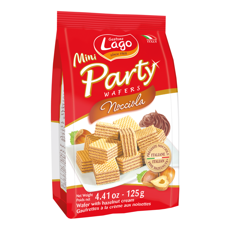 Gastone Gastone Lago Mini Party Wafers Hazelnut 125G (Bag) x1 48615