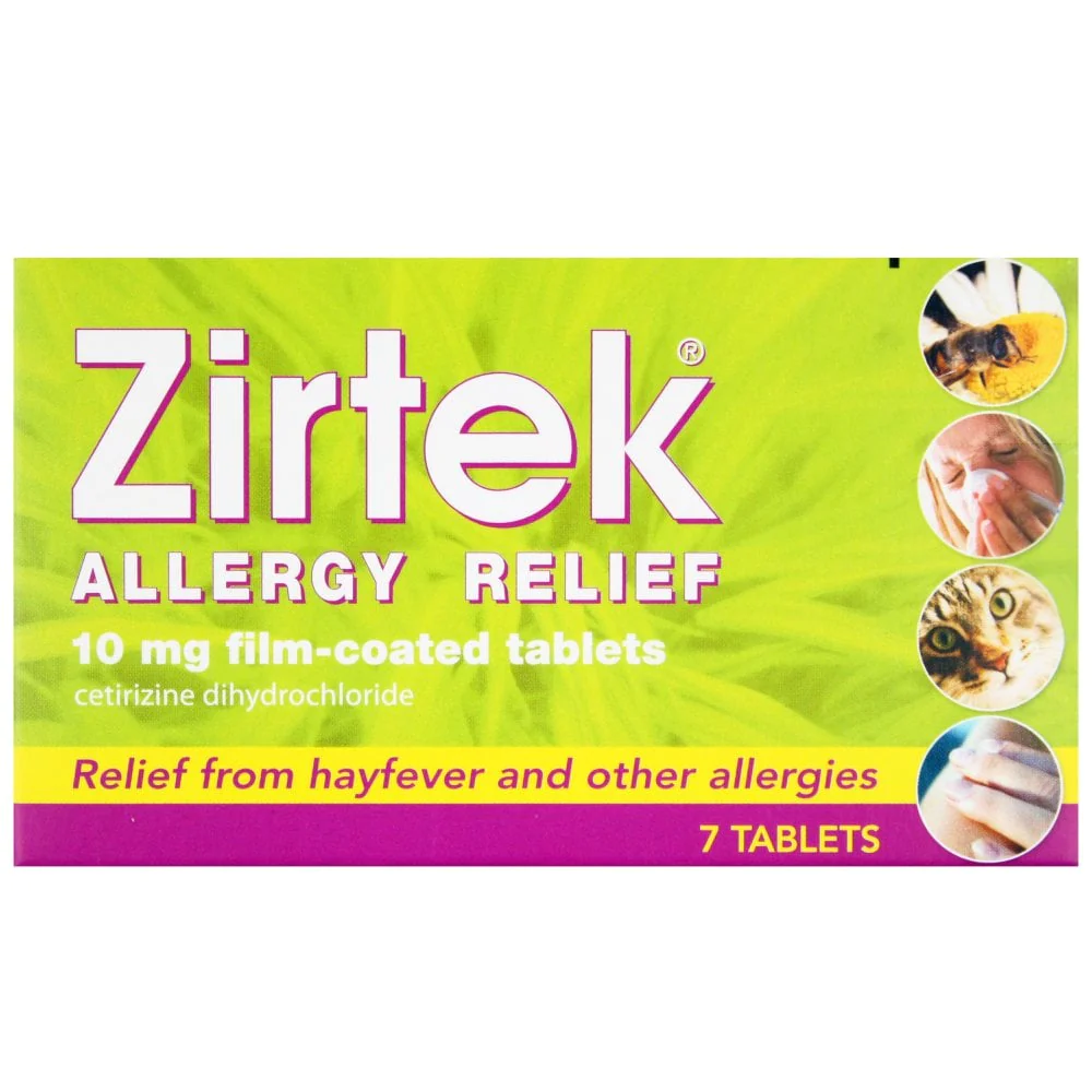 ZIRTEK ALLERGY RELIEF X 7 TABS 57551